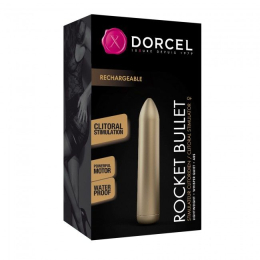 Перезаряджувана віброкуля Dorcel Rocket Bullet Gold - - фото №3