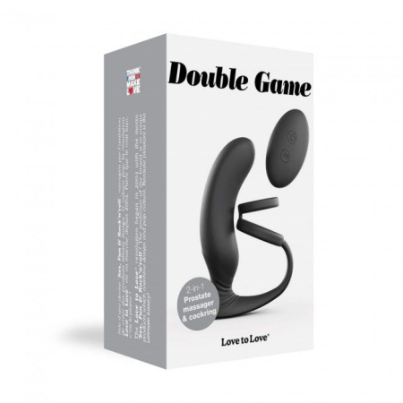 Вібромасажер простати Love To Love Double Game з подвійним ерекційним кільцем і пультом ДК №5