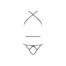 Боді з імітацією шкіри і стрепами Passion ASUNA BODY S/M, black - - фото №4