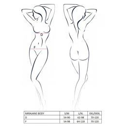 Ажурний боді Passion AZALIA BODY S/M, black - №5