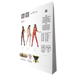 Ажурний бодістокінг з імітацією панчіх Passion BS074 red - - фото №6