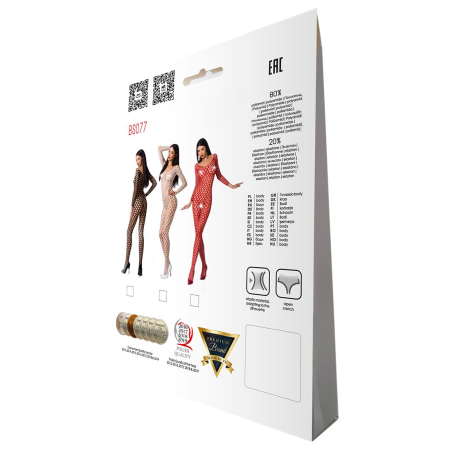 Бодістокінг з крупною сіткою Passion BS077 black - фото №8