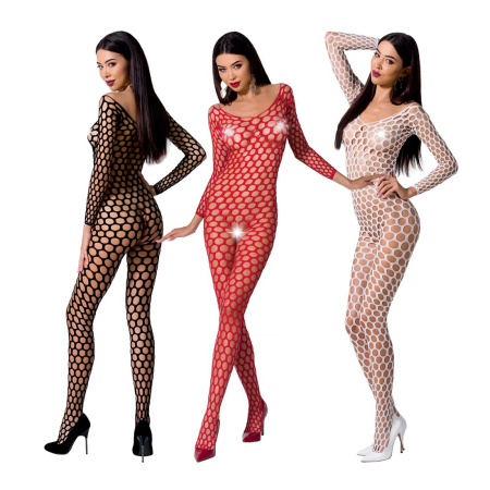 Бодістокінг з крупною сіткою Passion BS077 black - фото №5