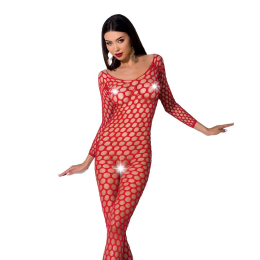 Бодістокінг з крупною сіткою Passion BS077 red - фото