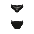 Трусики з широкою гумкою і мереживом Passion PS001 PANTIES L, black - фото №5
