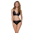 Трусики з широкою гумкою і мереживом Passion PS001 PANTIES M, black - фото №3