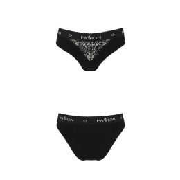 Трусики з широкою гумкою і мереживом Passion PS001 PANTIES M, black - - фото №5