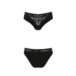 Трусики з широкою гумкою і мереживом Passion PS001 PANTIES S, black - - фото №5