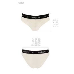 Трусики з широкою гумкою і мереживом Passion PS001 PANTIES S, ecru - - фото №5