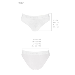 Трусики з широкою гумкою і мереживом Passion PS001 PANTIES L, white - - фото №5