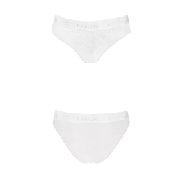 Трусики з широкою гумкою і мереживом Passion PS001 PANTIES L, white - - фото №4