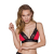 Еластичний топ з мереживом Passion PS001 TOP S, red-black - фото
