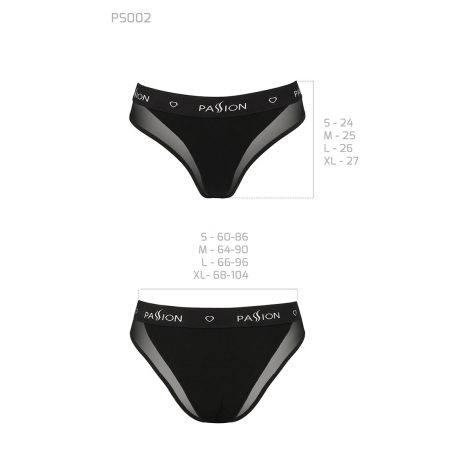 Трусики з прозорою вставкою Passion PS002 PANTIES M, black - фото №6