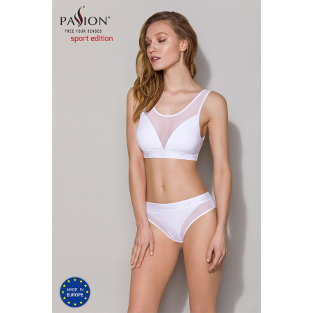 Трусики з прозорою вставкою Passion PS002 PANTIES S, white - фото №3