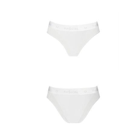 Трусики з прозорою вставкою Passion PS002 PANTIES S, white - фото №4