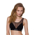 Топ з прозорою вставкою Passion PS002 TOP S, black - фото