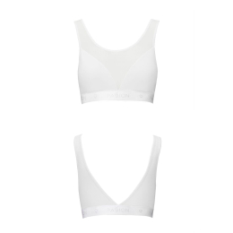 Топ з прозорою вставкою Passion PS002 TOP XL, white - №4