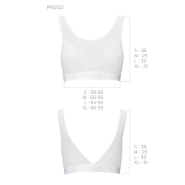 Топ з прозорою вставкою Passion PS002 TOP XL, white - №5