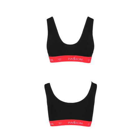 Спортивний топ на широких бретелях Passion PS003 TOP L, black - фото №5