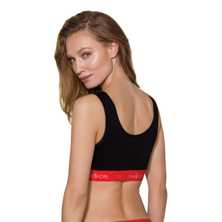 Спортивний топ на широких бретелях Passion PS003 TOP M, black - фото №2