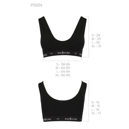 Спортивний топ з широкою гумкою Passion PS004 TOP L, black - фото №6