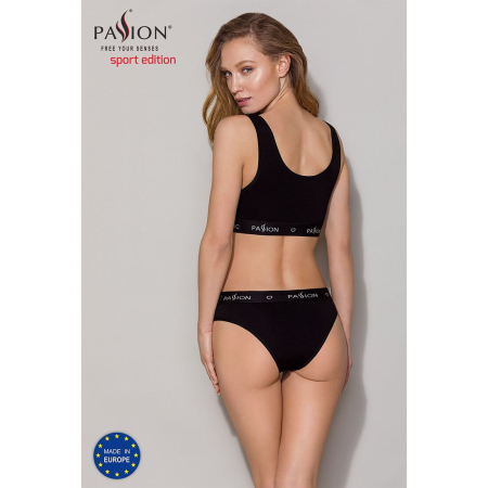 Спортивний топ з широкою гумкою Passion PS004 TOP M, black - фото №7