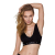 Спортивний топ з широкою гумкою Passion PS004 TOP S, black - фото