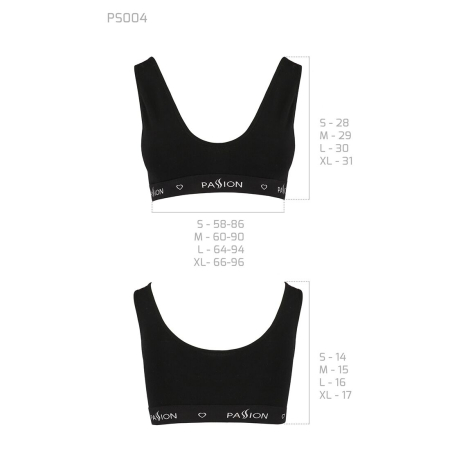 Спортивний топ з широкою гумкою Passion PS004 TOP XL, black - фото №6