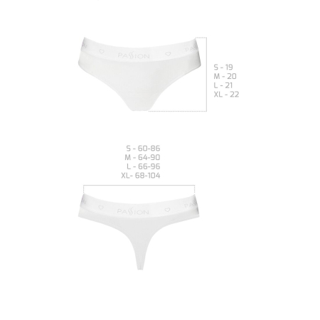 Трусики-бразиліана з бавовни Passion PS005 PANTIES XL, white - фото №6