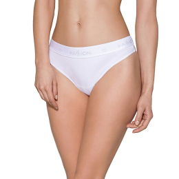 Трусики-бразиліана з бавовни Passion PS005 PANTIES XL, white - фото
