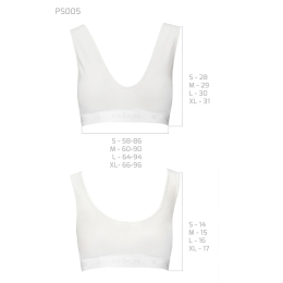 Спортивний топ з еластичної бавовни Passion PS005 TOP L, white - - фото №6