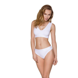 Спортивний топ з еластичної бавовни Passion PS005 TOP M, white - - фото №3