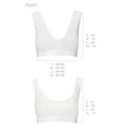Спортивний топ з еластичної бавовни Passion PS005 TOP S, white - - фото №6