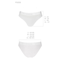 Трусики з прозорою вставкою Passion PS006 PANTIES L, white - - фото №5