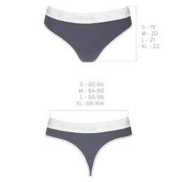 Спортивні трусики-стрінги Passion PS007 PANTIES dark grey, L - - фото №3