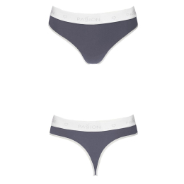 Спортивні трусики-стрінги Passion PS007 PANTIES dark grey, L - - фото №4