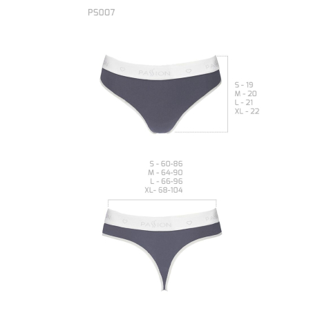 Спортивні трусики-стрінги Passion PS007 PANTIES M, dark grey №5