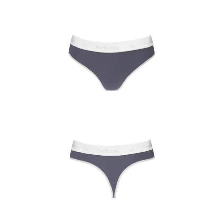 Спортивні трусики-стрінги Passion PS007 PANTIES S, dark grey - фото №4
