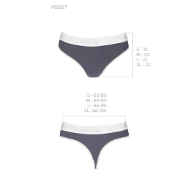 Спортивні трусики-стрінги Passion PS007 PANTIES S, dark grey - - фото №5