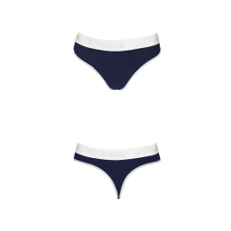 Спортивні трусики-стрінги Passion PS007 PANTIES L, navy blue - - фото №5