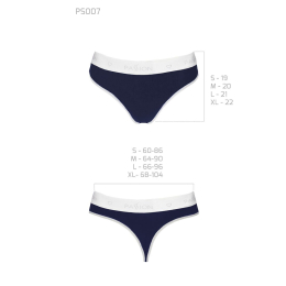 Спортивні трусики-стрінги Passion PS007 PANTIES M, navy blue - - фото №6