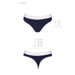 Спортивні трусики-стрінги Passion PS007 PANTIES XL, navy blue - - фото №6