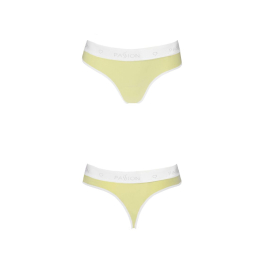 Спортивні трусики-стрінги Passion PS007 PANTIES L, yellow - - фото №4