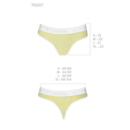 Спортивні трусики-стрінги Passion PS007 PANTIES M, yellow №5