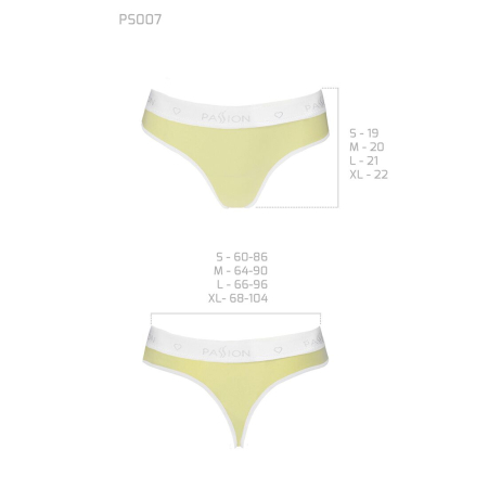 Спортивні трусики-стрінги Passion PS007 PANTIES XL, yellow №5