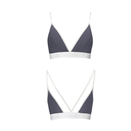 Спортивний топ з подвійними бретелями Passion PS007 TOP M, dark grey - - фото №4