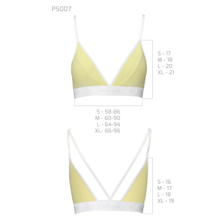 Спортивний топ з подвійними бретелями Passion PS007 TOP M, yellow - фото №5
