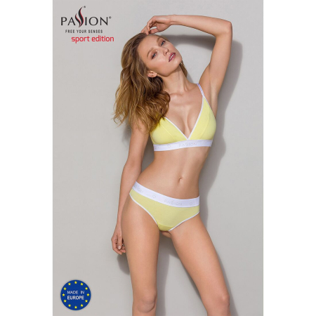 Спортивний топ з подвійними бретелями Passion PS007 TOP S, yellow - фото №3