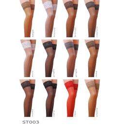 Графітові панчохи на ажурній силіконовій резинці Passion ST003 1/2 grafit - - фото №4