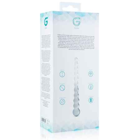 Скляний дилдо у вигляді намистин Gildo Glass Dildo No. 20 - фото №6